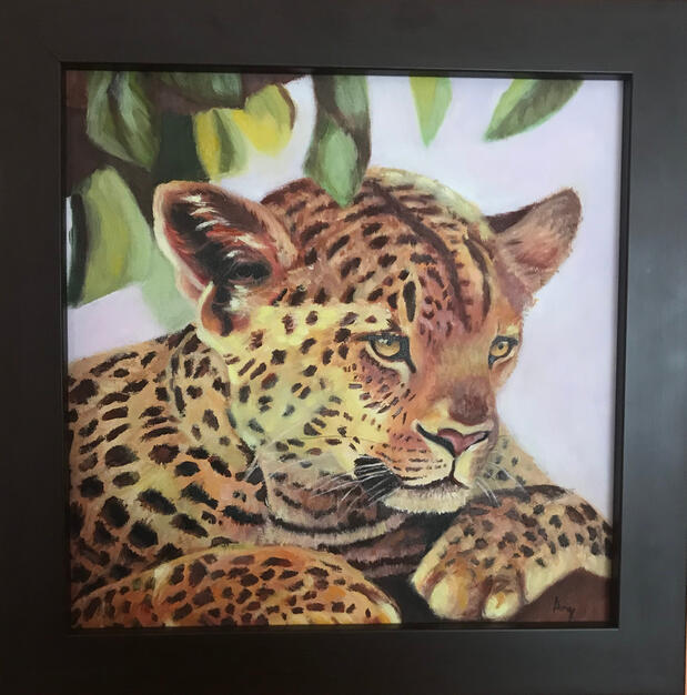 3-27-21 Oil on Canvas Study of a Leopard