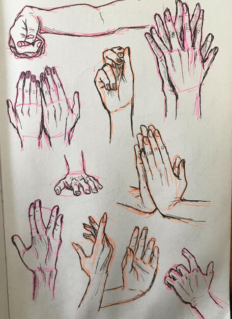 2-4-22 Hand Studies Done in Pen (2)