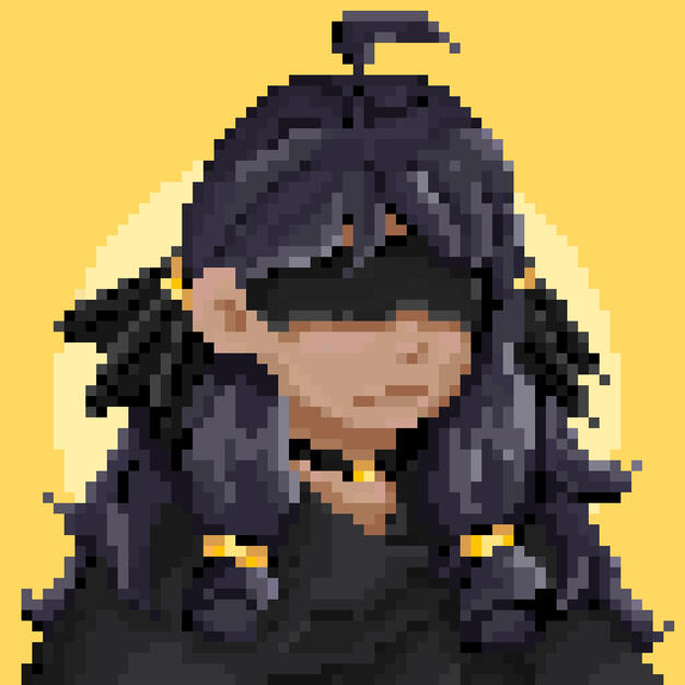 2-10-22 Pixel Art Sprite of Raven Girl
