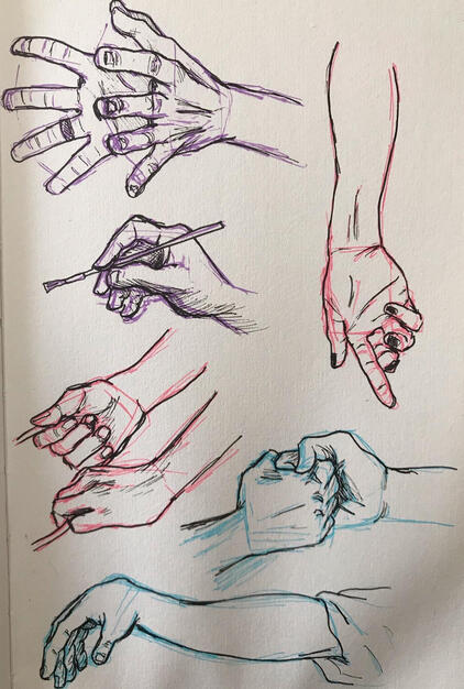 2-5-22 Hand Studies Done in Pen (4)