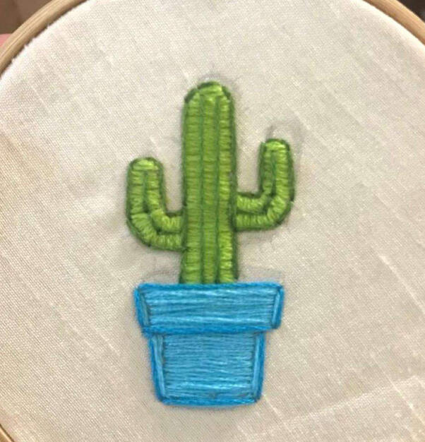 2-12-22 Embroidered Cactus