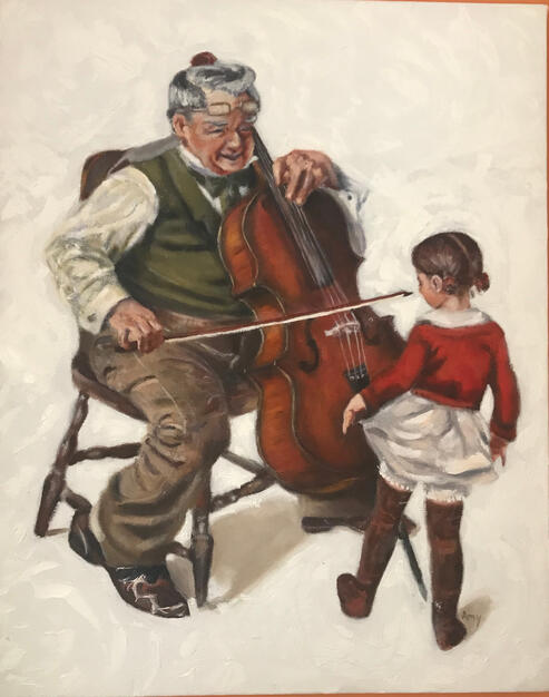 11-23-21 Oil on Canvas study of Norman Rockwell